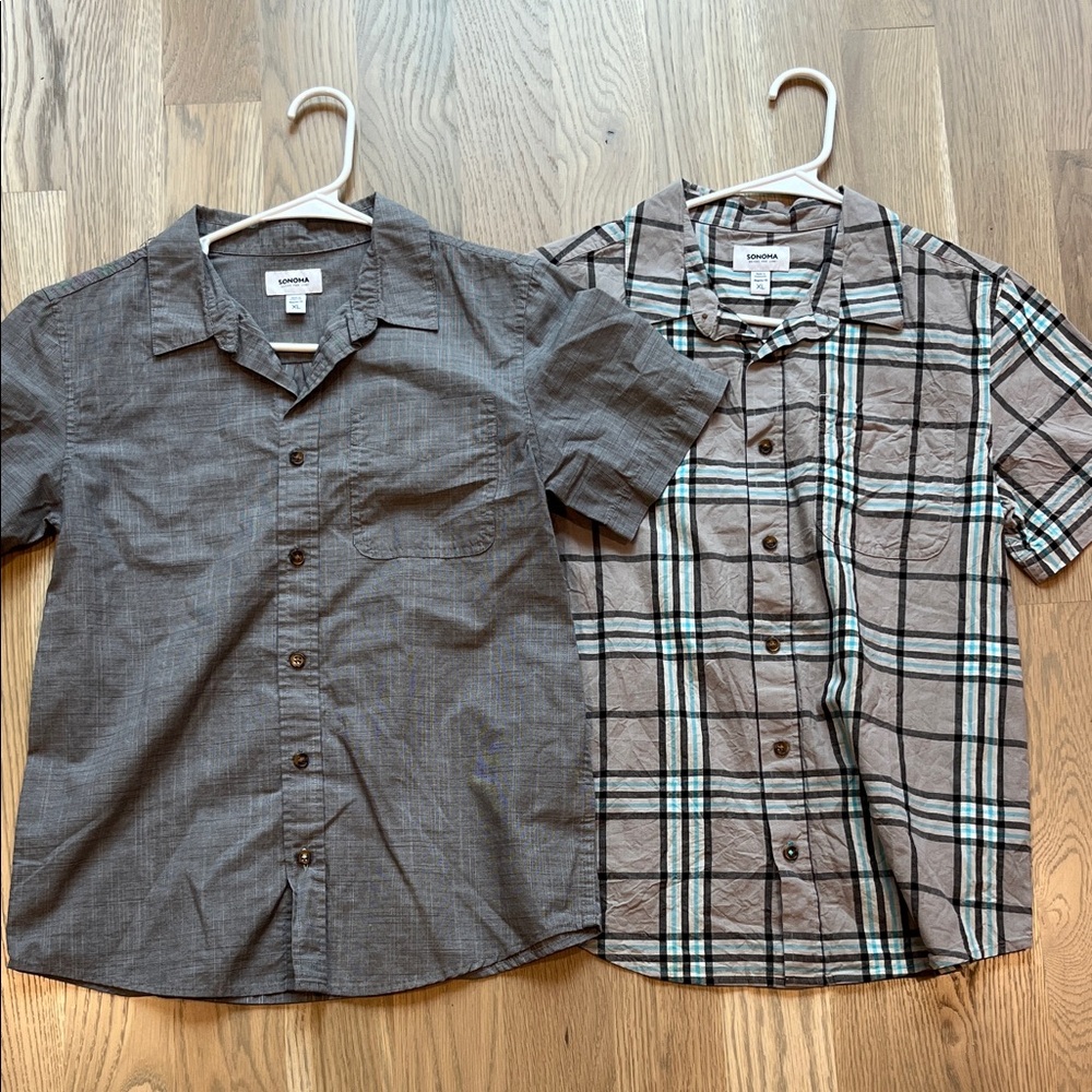 Bundle of two boys XL button down shirts